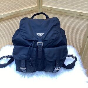 Prada Black Nylon Backpack Medium